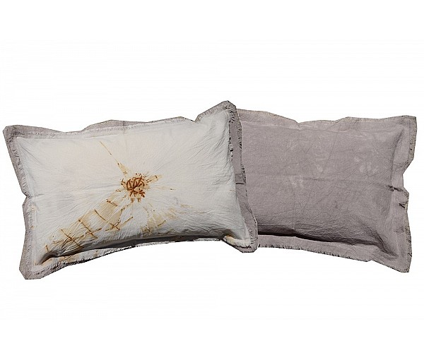 Pillow Shams - Tussor con flecos