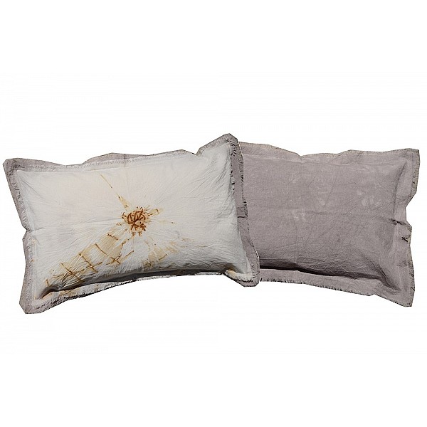 Pillow Shams - Tussor con flecos